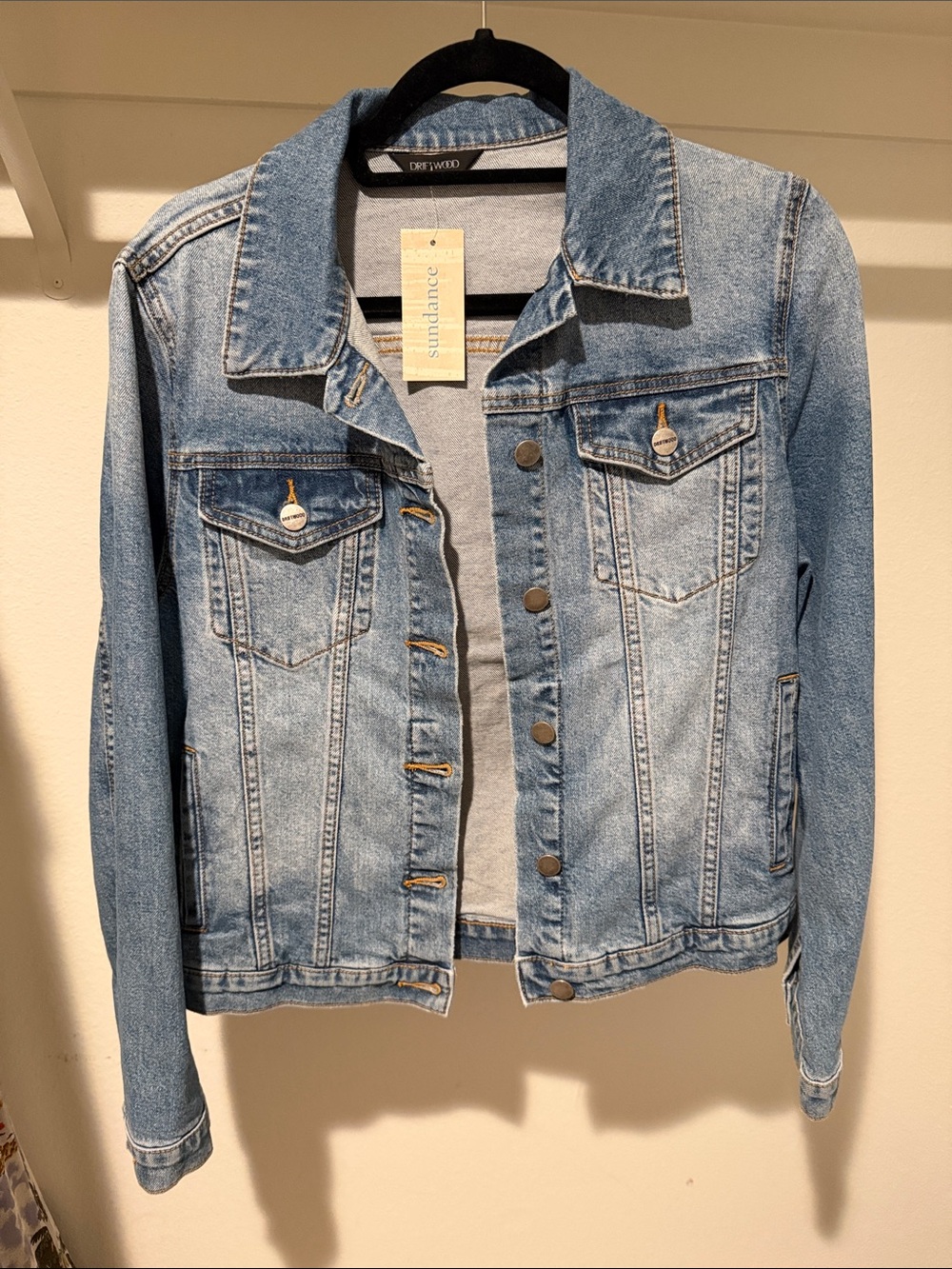 NWT Sundance Light Wash Denim Jean Jacket - Women's Med